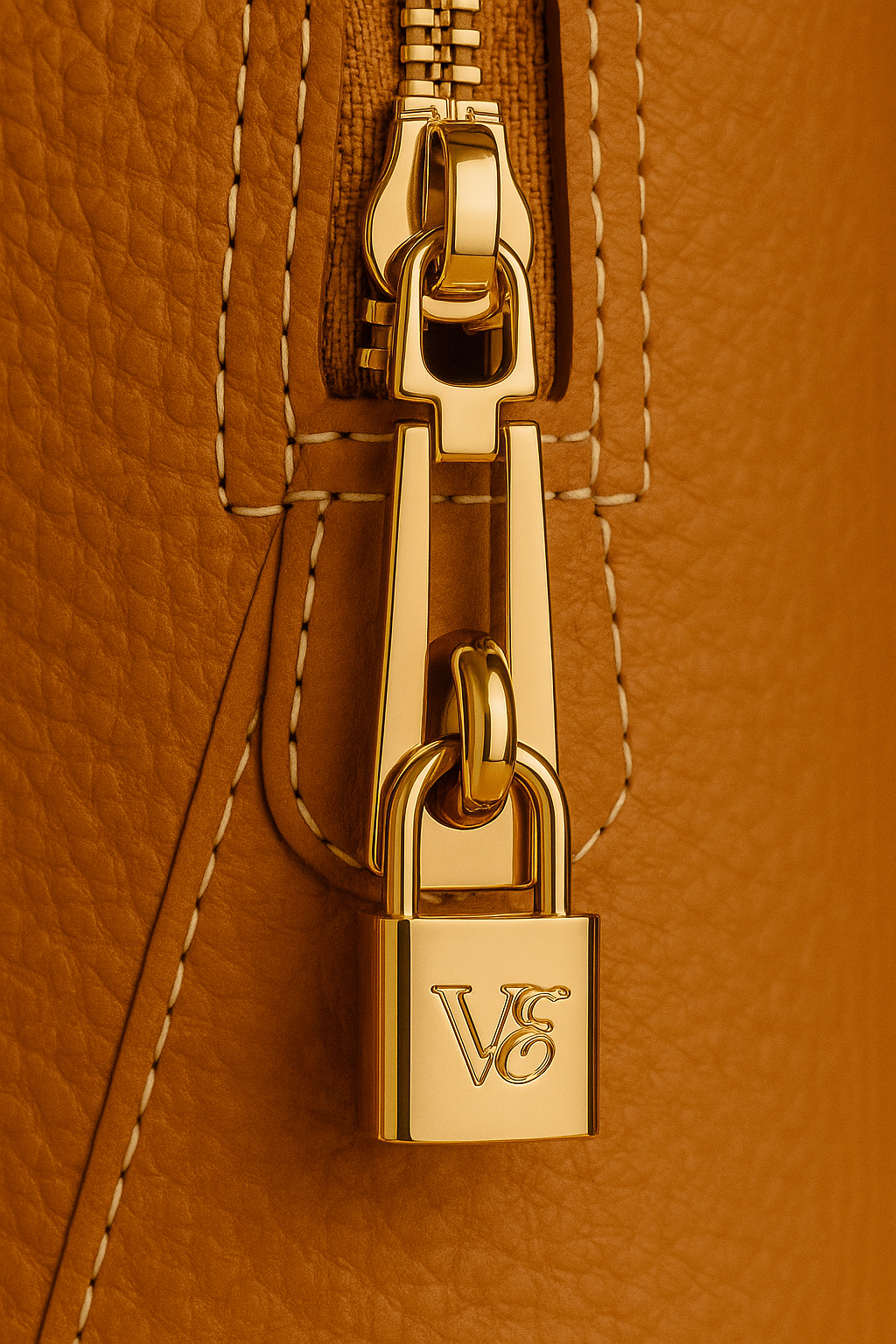 Via Essenza VIA backpack in warm camel Italian leather, Terra color.