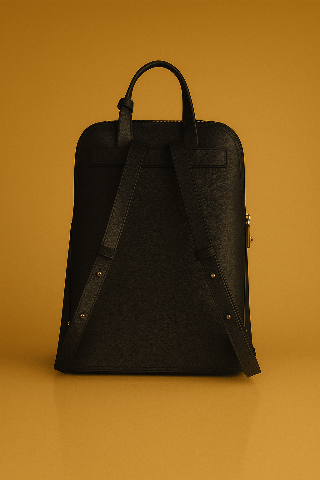 Via Essenza VIA backpack in black Italian leather, Notte color