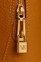 Via Essenza VIA backpack in warm camel Italian leather, Terra color.